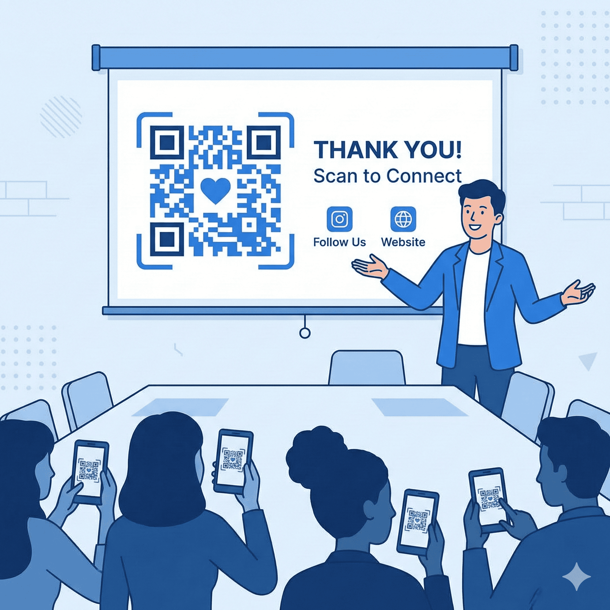 QR code displayed on a sign