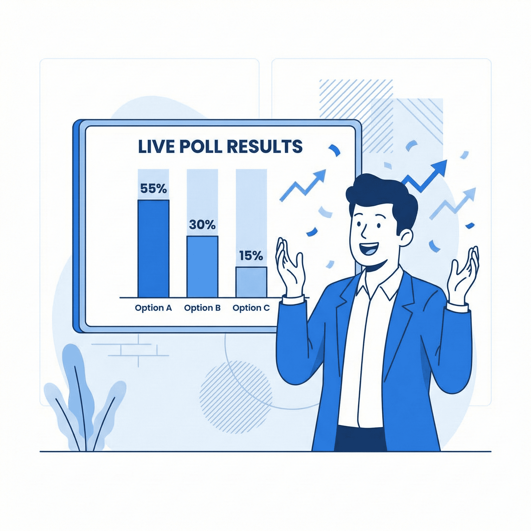 Dashboard showing live poll results