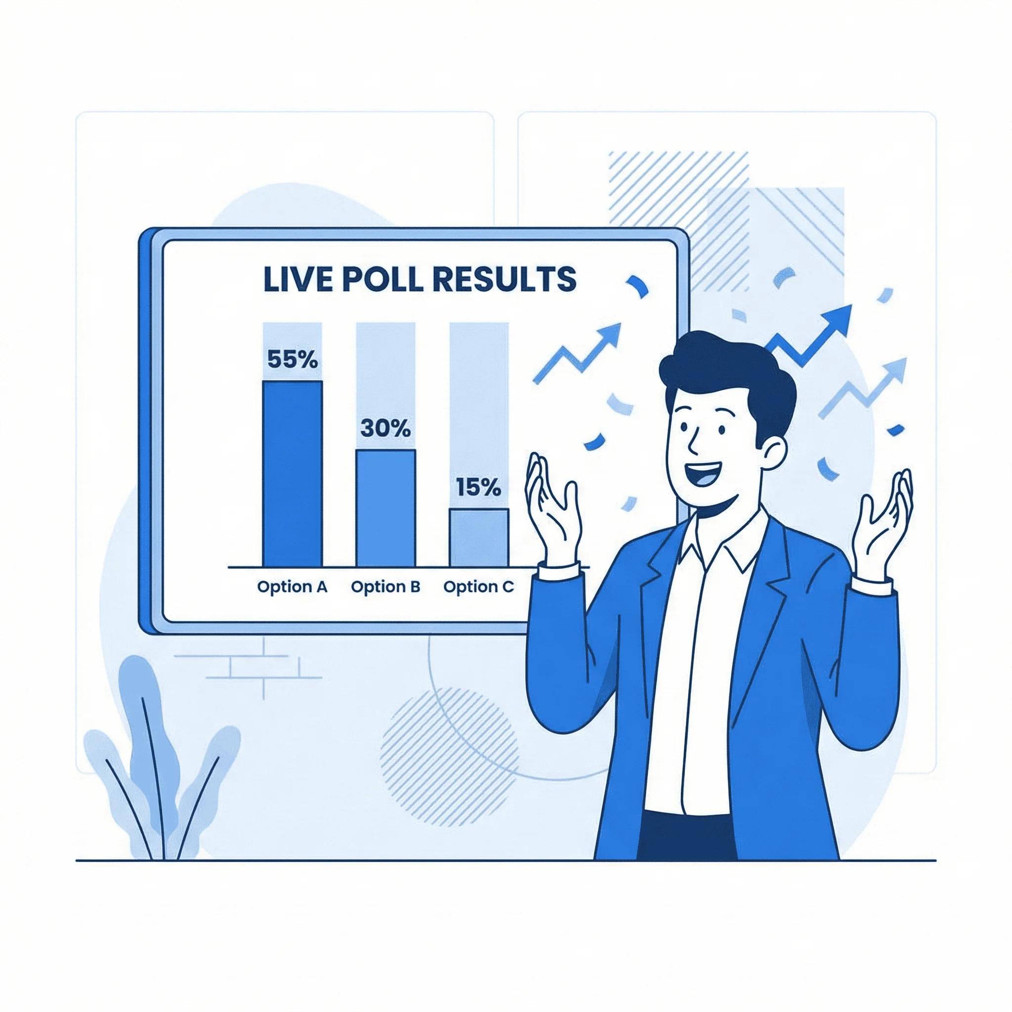 Dashboard showing live poll results